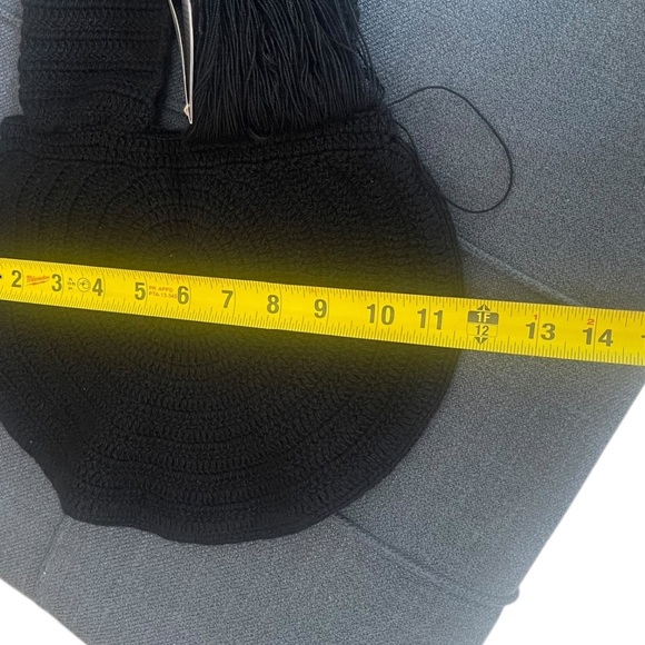 New! Soraya Hennessy black Fiesta Fringe Pouch - Picture 10 of 16